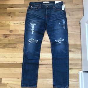 GAP Distressed Relaxed Boyfriend Jeans (29 TALL)